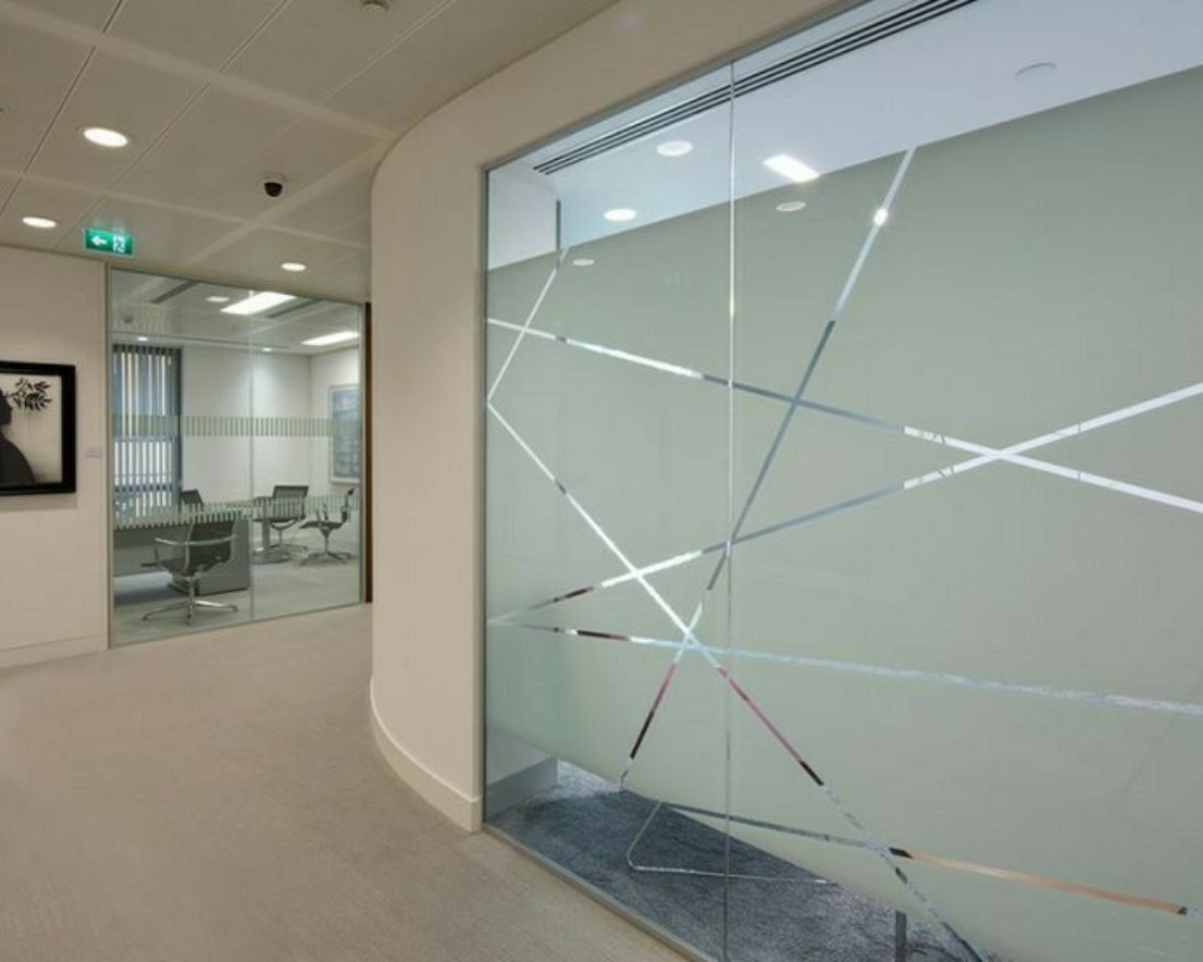 Sandblast Glass Stickers service by Gulf Light in Abu Dhabi