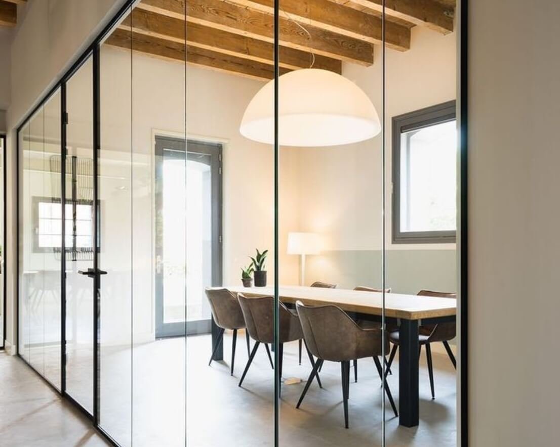 Aluminium Glass Partitions service by Gulf Light in Abu Dhabi