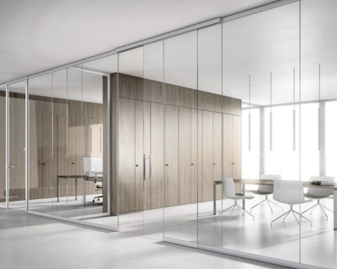 Frameless Glass Partitions service by Gulf Light in Abu Dhabi
