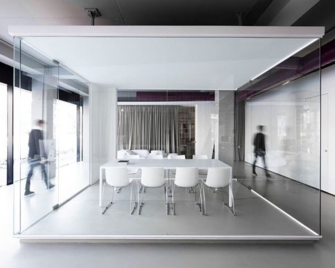 Frameless Glass Partitions service by Gulf Light in Abu Dhabi
