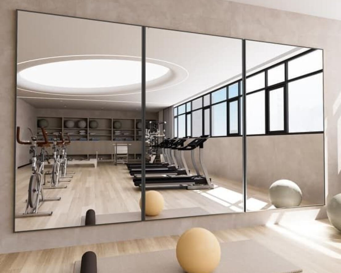 Gym Mirrors service by Gulf Light in Abu Dhabi